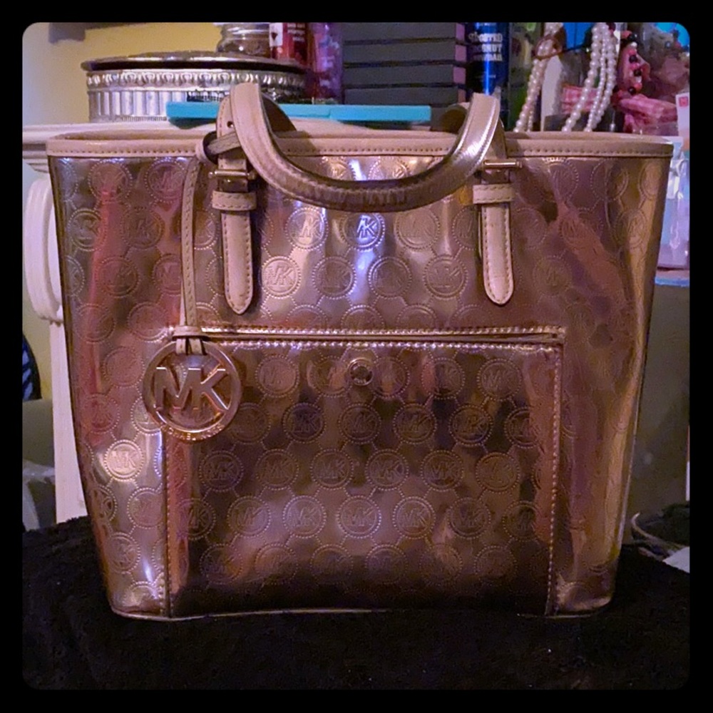 AUTHENTIC Rose Gold Michael Kors Medium Tote